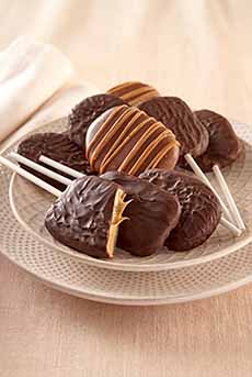 Chocolate-Covered Taffy Lollipops