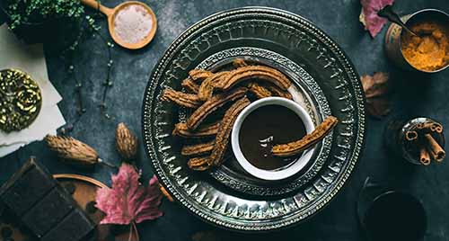 Churros With Chocolate Sauce