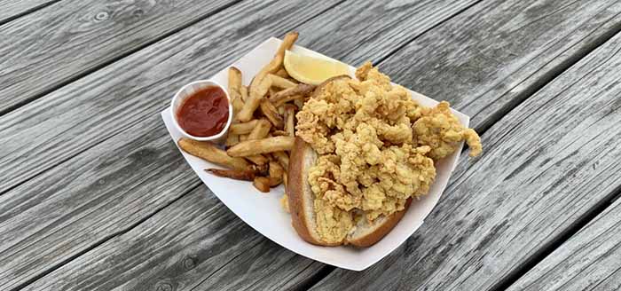 Clam Roll With French Fries