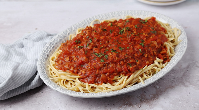 Red Clam Sauce on Linguine
