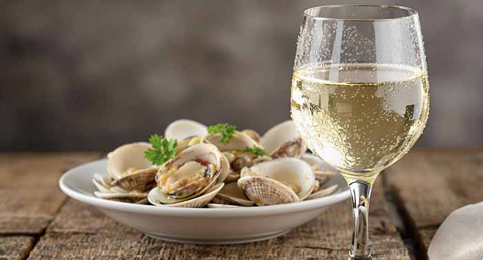 Clams On The Half Shell & A Glass Of White Wine