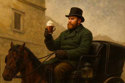 Coachman With Einspanner Illustration