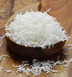 Shredded Coconut In a Bowl