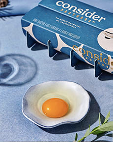 Pasture Raised Eggs In Dish & Carton