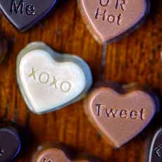 Dean's Sweets Chocolate Conversation Hearts
