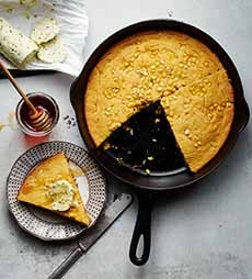 Cornbread With Honey & Chive Butter
