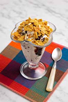 Sundae With Cornflakes Garnish