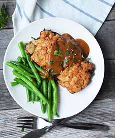 Country Fried Steak With Green Beans