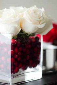Floral Cranberry Centerpiece