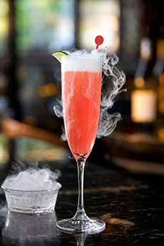 Smoking Cranberry Mimosa
