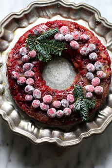 Cranberry Christmas Wreath Cake