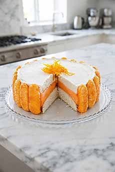 Creamsicle Ice Cream Cake With Ladyfingers