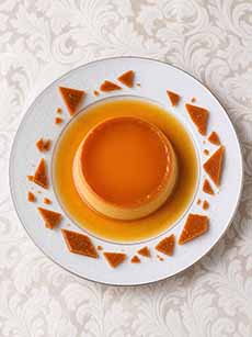 Creme Caramel With Toffee Garnish