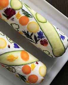 Decorated Goat Cheese Log