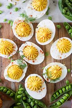 Deviled Eggs With Piped Filling