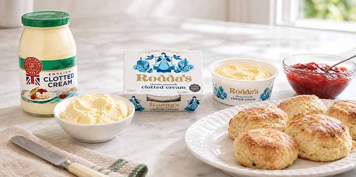Packages & Bowls Of Clotted Cream