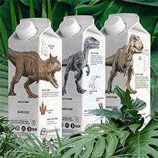 Boxed Water With Dinosaur Prints