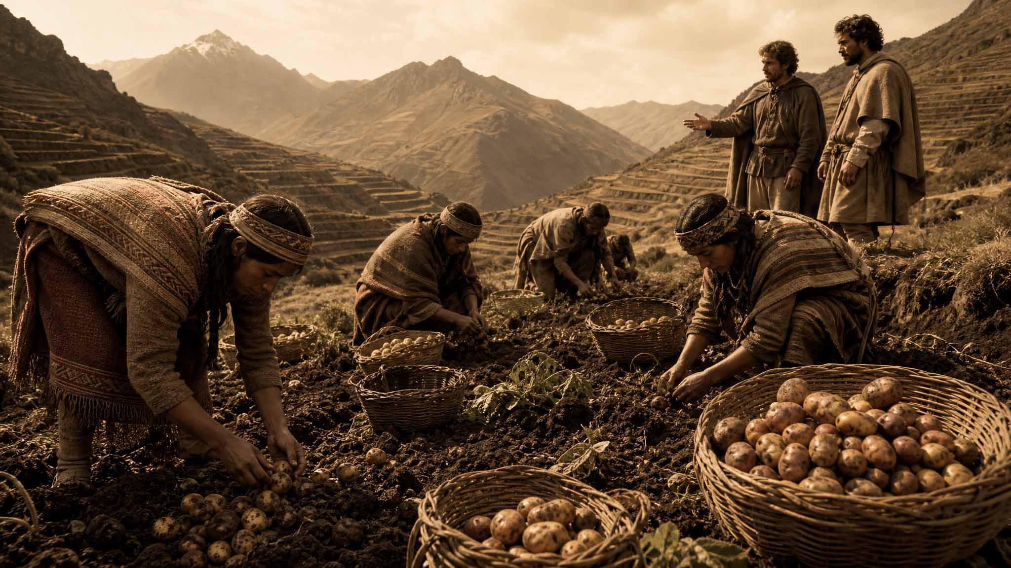 Incas Cultivating Potatoes