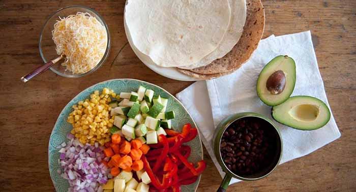 The Ingredients For Roll-Your-Own Enchiladas