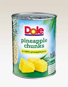 Can Of Dole Pineapple Chunks
