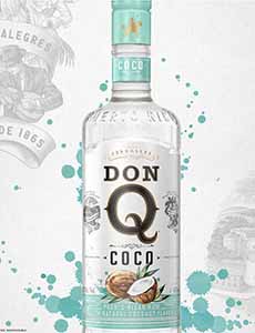 A bottle of Don Q Coco, a coconut-flavored rum