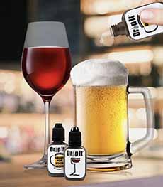 Bottles of Drop It eliminate sulfites in wine and beer