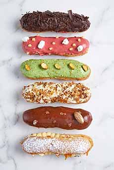 Fancy Decorated Eclairs