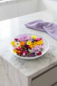 A Plate Of Edible Flowers