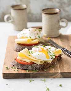 Egg, Cheese, Tomato Butterbrot