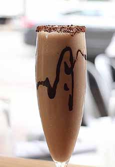 Fancy Egg Cream With A Cookie Rim