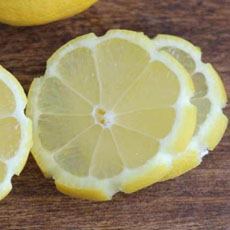 Carved Lemon Flower Slices