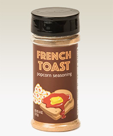 Container of French Toast Popcorn Seasoning