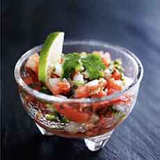 Homemade Salsa In A Glass Bowl