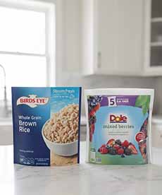 Package Of Frozen Rice & Frozen Berries