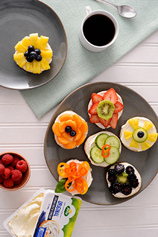 Fruit-Topped Bagels