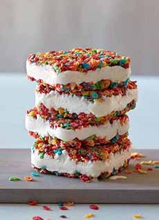 Fruity Pebbles Ice Cream Sandwich
