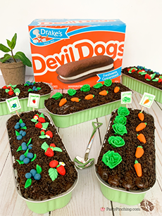 Devil Dogs Garden Cake