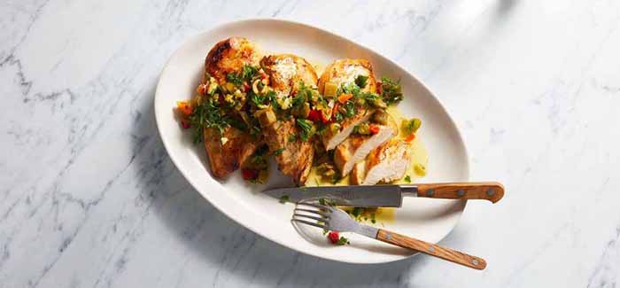 Roast Chicken Giardiniera