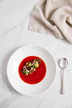 Gazpacho With BLT Garnish