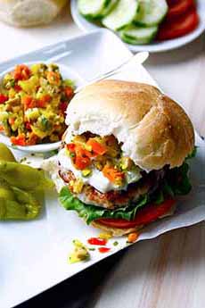 Turkey Burger With Giardiniera