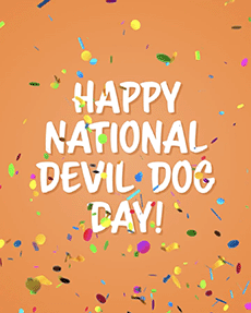 Happy Devil Dog Day Greeting Card