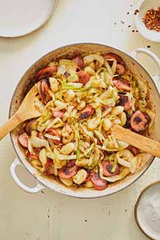 Gnocchi With Kielbasa & Cabbage For National Gnocchi Day