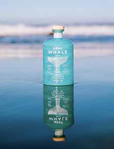 A bottle of Gray Whale gin