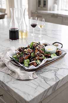 A Platter Of Greek Chicken Wings