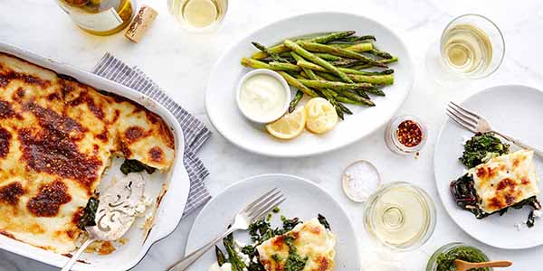 Asparagus-Pesto Lasagna With Goat Cheese