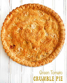 Green Tomato Crumble Pie