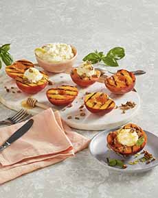 Grilled Peaches With Quark