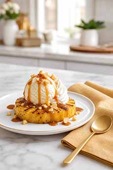 Grilled Pineapple Ice Cream Sundae