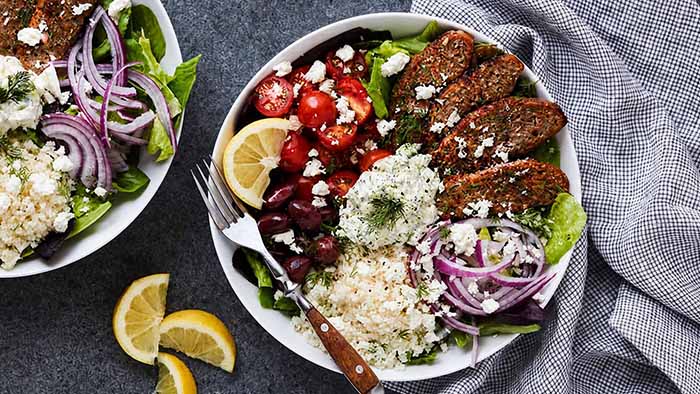 Gyro Bowl With Lamb Patties