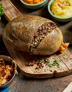 Haggis On A Cutting Board